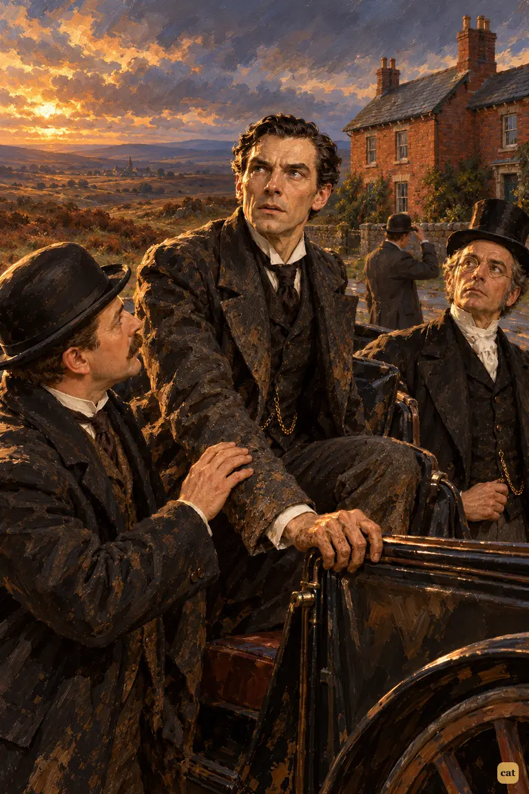 At the halted landau, Watson touches Holmes's arm and Holmes starts from his reverie