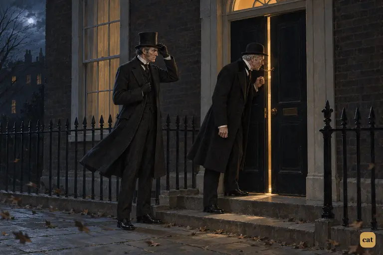 On a windy March night, Poole knocks softly at his master's front door.