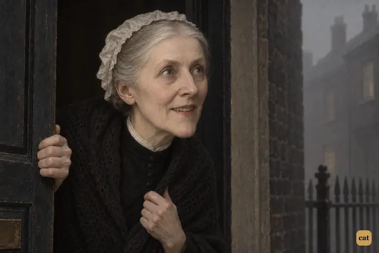 Hyde's ivory-faced housekeeper hears of Scotland Yard and her manners slip