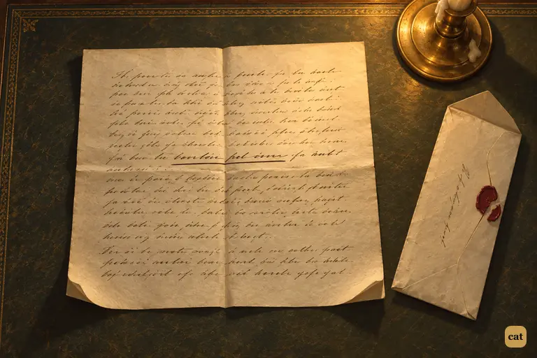 Dr. Jekyll's handwritten will lies open under Mr. Utterson's candle on the green leather desk.