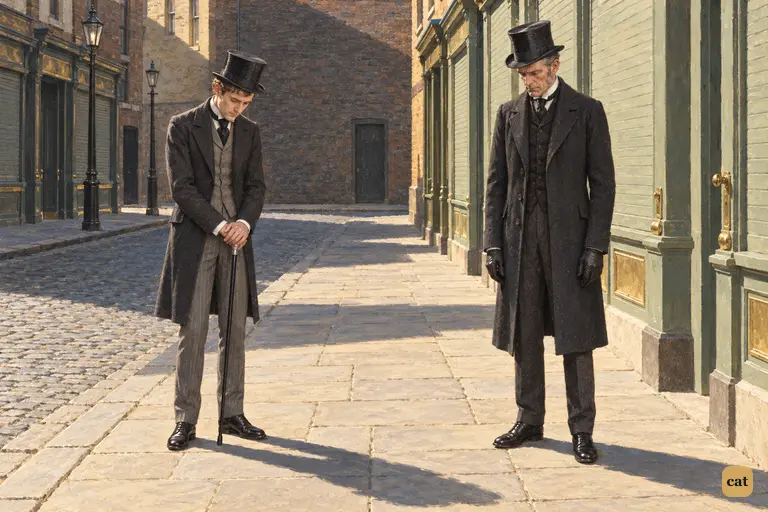 On the empty Sunday by-street, Mr. Utterson gives a deep sigh and says nothing.