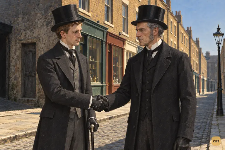 Mr. Utterson grips Enfield's hand and promises never to speak of the story again