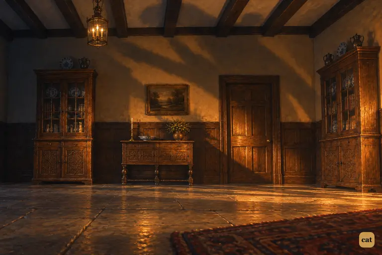 Alone at the fender, Utterson feels menaced by Jekyll's hall, London's pleasantest room