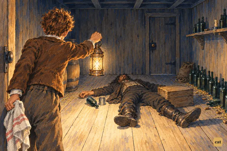 The locked door gives way, and the unwrapped lantern floods the forbidden Room No. 2 with light.