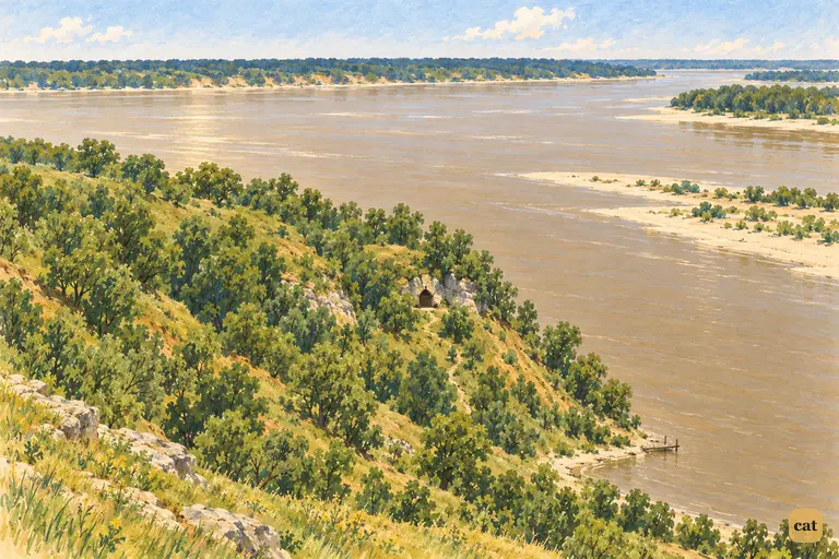 Chapter 31 opens on a quiet afternoon above the Missouri shore.