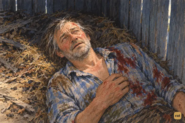 A snapped stick makes the tannery snorer stir and turn his face into the moonlight