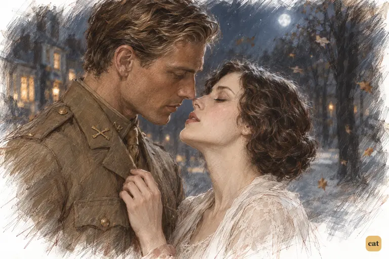 Under the autumn moon in Louisville, Daisy Fay lifts her face to the young lieutenant's