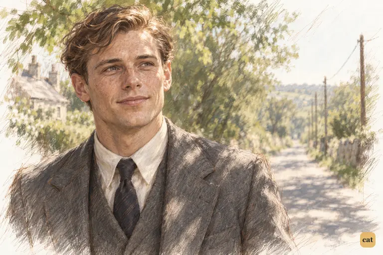 Nick walks on down the sunlit country road, quietly lifted after a stranger asked him the way.
