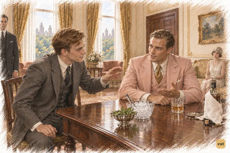 Nick is relieved as Gatsby explains Oxford was offered to officers after the armistice