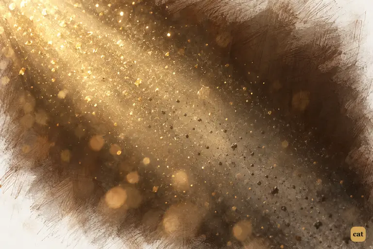 A slanting beam of autumn light holds a column of drifting dust.