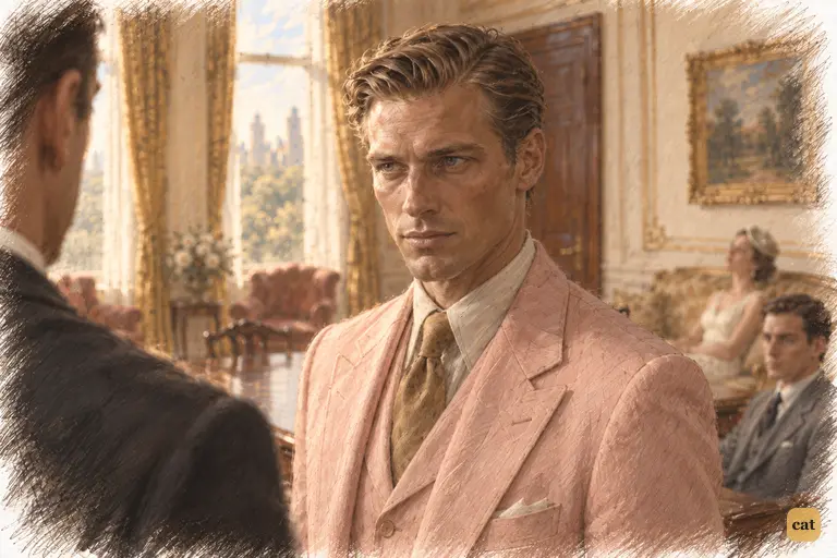 For one instant in the stifling Plaza suite, Gatsby's polished mask drops away.