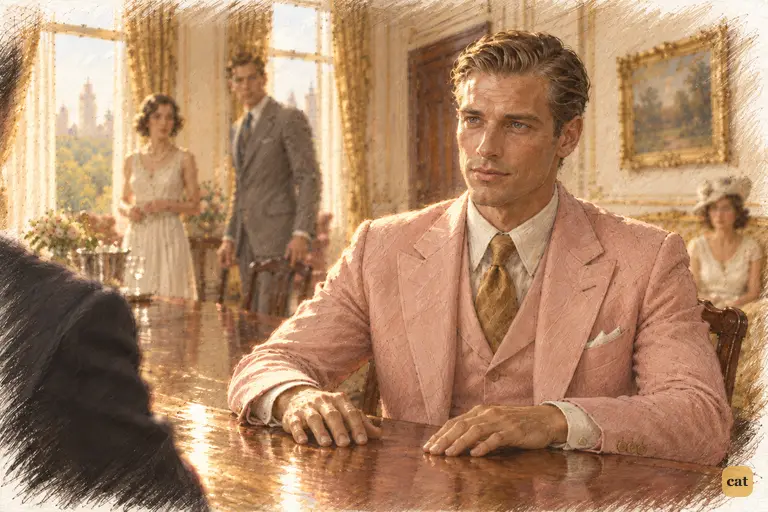 In the stifling Plaza suite, Gatsby quietly tells Tom that his wife has never loved him