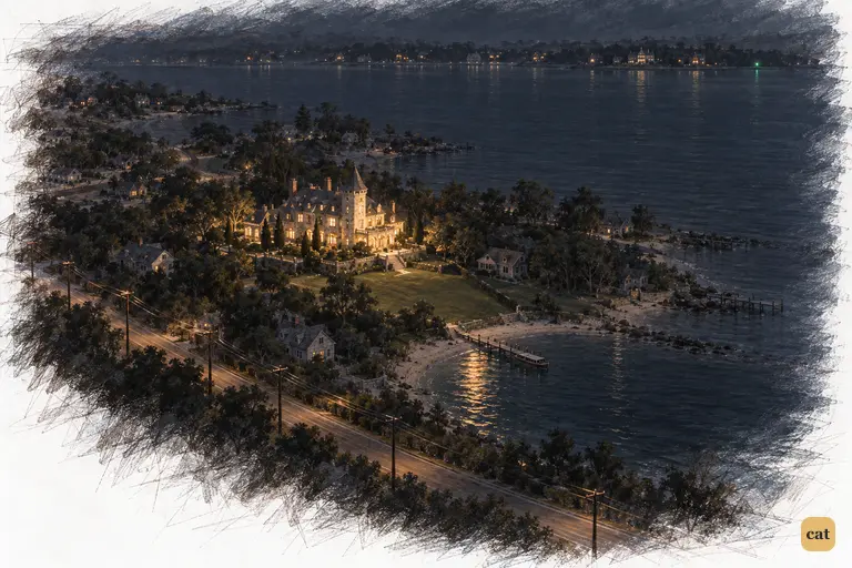 At two in the morning, only Gatsby's mansion burns with light in dark, silent West Egg