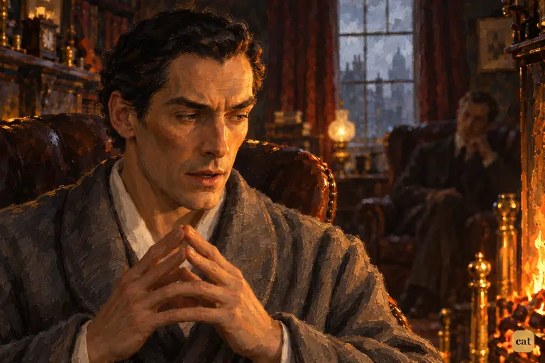 Holmes looks into the Baker Street fire, admitting he put Sir Henry at risk