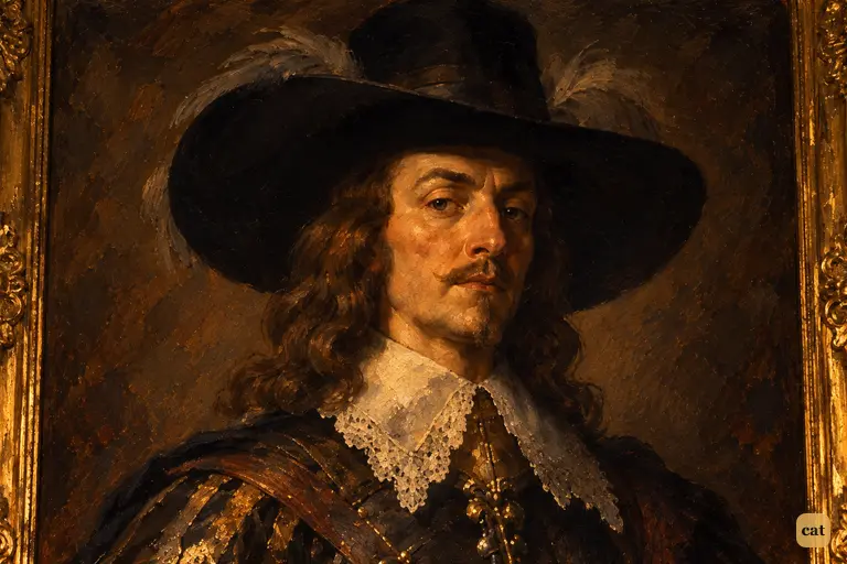 The time-darkened portrait of the cavalier who started the Hound of the Baskervilles looks down over the supper table.