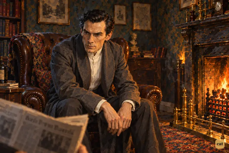 When the doctor pulls out the Devon County Chronicle, Holmes's boredom with the legend is gone.