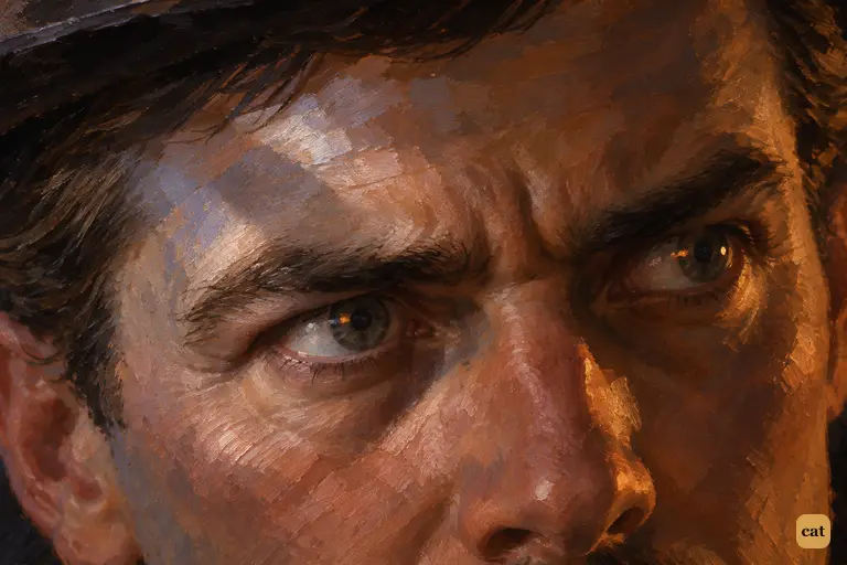 In the twilit stone hut, suspicion hardens into certainty in Watson's eyes.