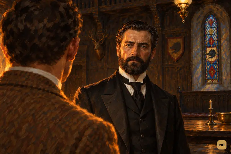 Our first look at Barrymore, the butler.