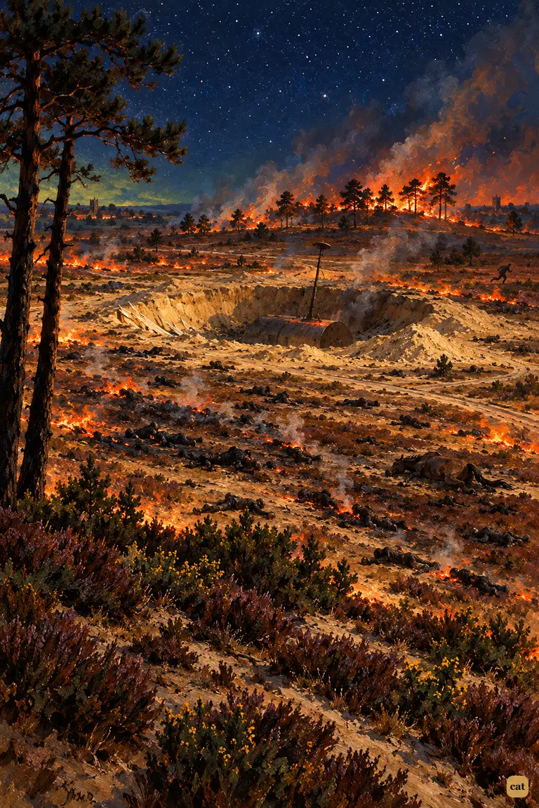 Night after the massacre on Horsell Common.