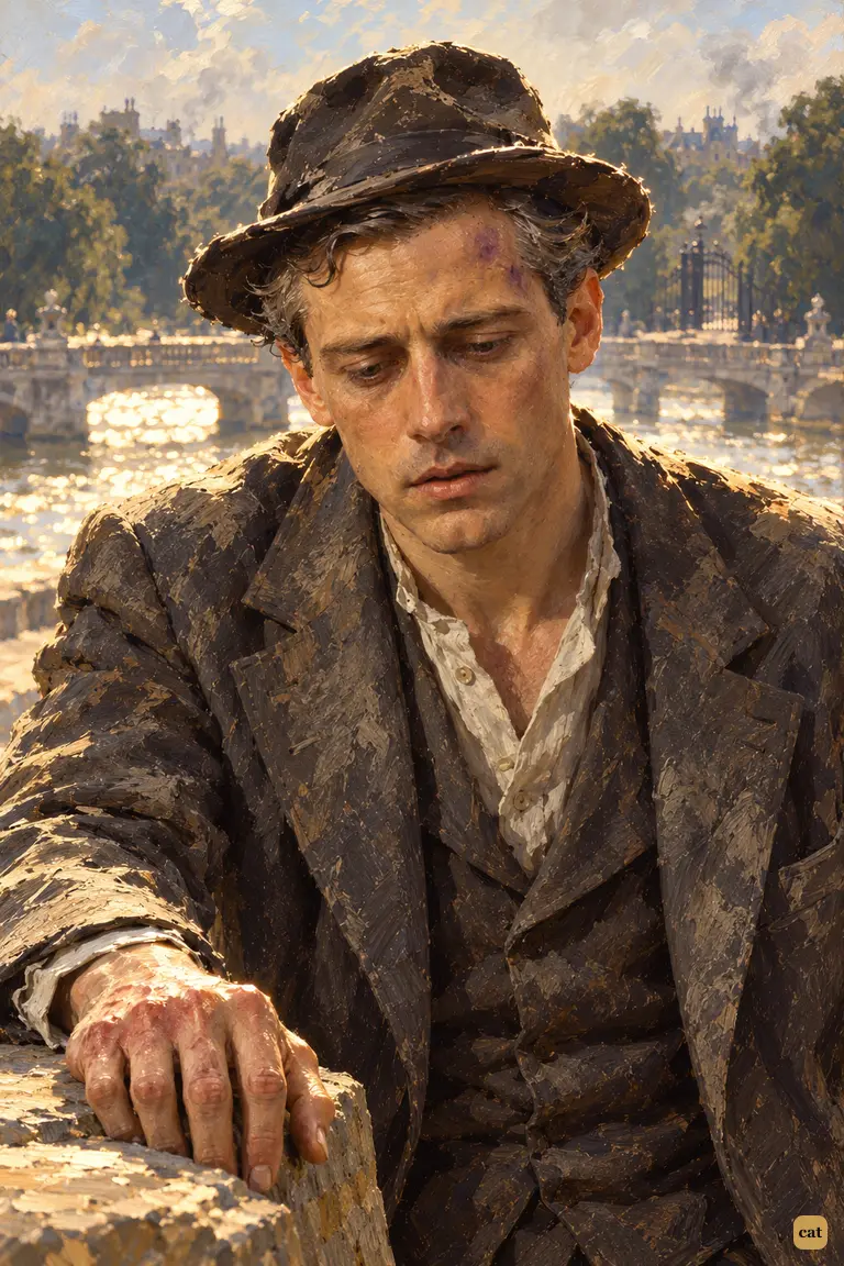 On the Serpentine bridge at noon, the endless "Ulla, ulla" finally wears the narrator down.