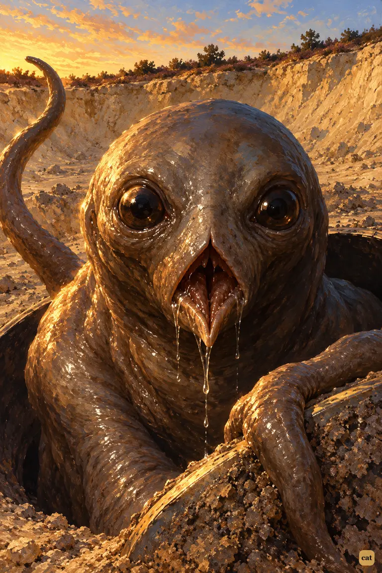 The first Martian rises from the cylinder and fixes two immense dark eyes on the onlooker