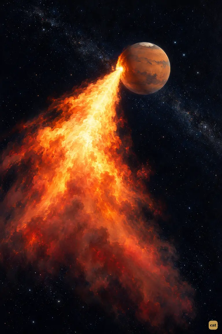 Mars fires its first shot.