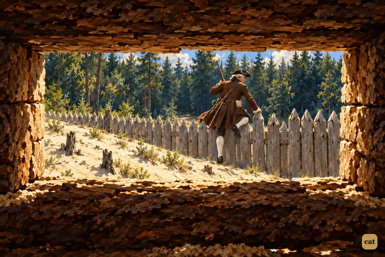 Armed and alone, the doctor swings over the north paling at noon and heads for the woods