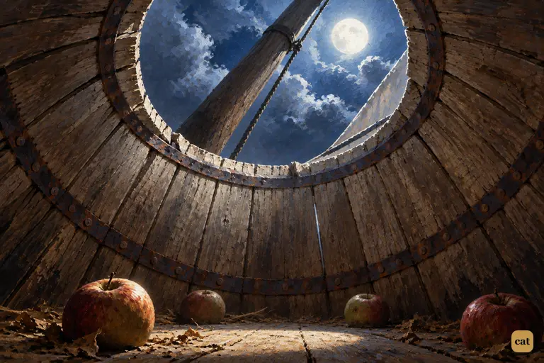 Moonlight pours into the apple barrel as the lookout's cry falls from above: Land ho!